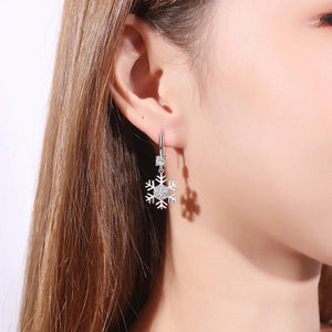 Elegant Snowflake Rhinestone Earrings – Perfect Christmas Jewelry for Women My Store 