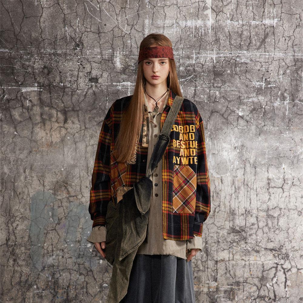 Fashion Letter Print Irregular Pocket Lapel Shirt - Loose Long Sleeve Streetwear in Yellow & Black - MRC STOREshirtMy StoreFashion Letter Print Irregular Pocket Lapel Shirt - Loose Long Sleeve Streetwear in Yellow & Black - MRC STOREMRC STORECJDS195341302BYYellow And BlackL