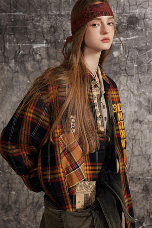 Fashion Letter Print Irregular Pocket Lapel Shirt - Loose Long Sleeve Streetwear in Yellow & Black - MRC STOREshirtMy StoreFashion Letter Print Irregular Pocket Lapel Shirt - Loose Long Sleeve Streetwear in Yellow & Black - MRC STOREMRC STORECJDS195341302BYYellow And BlackL