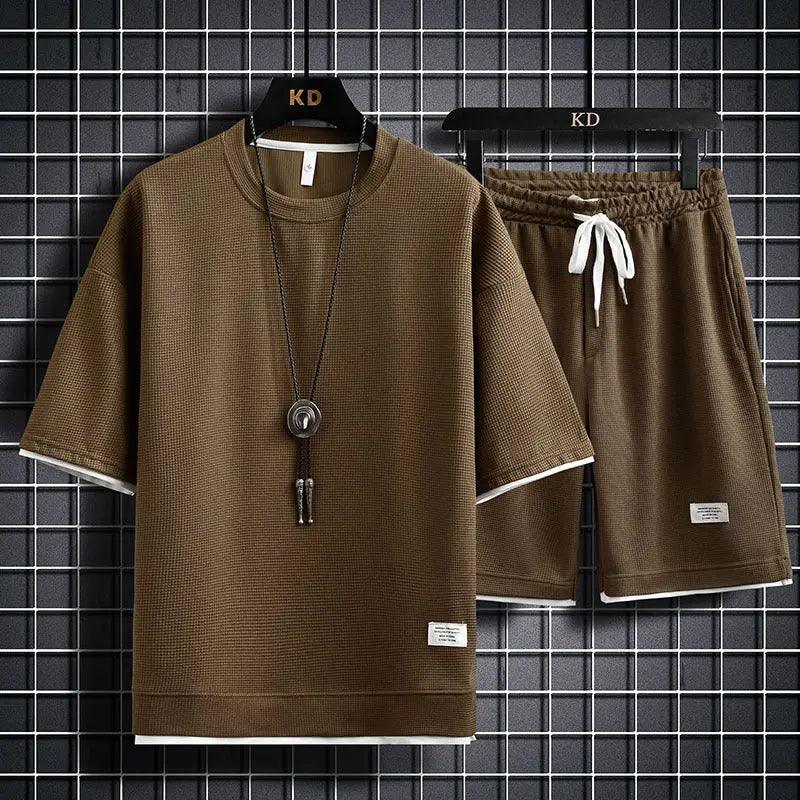 Fashion Solid Color T-Shirt Set - MRC STORETopMy StoreFashion Solid Color T-Shirt Set - MRC STOREMRC STORECJDS147917637KPCoffeeS