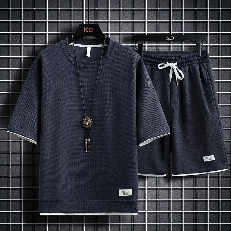 Fashion Solid Color T-Shirt Set - MRC STORETopMy StoreFashion Solid Color T-Shirt Set - MRC STOREMRC STORECJDS147917655CXGreyS