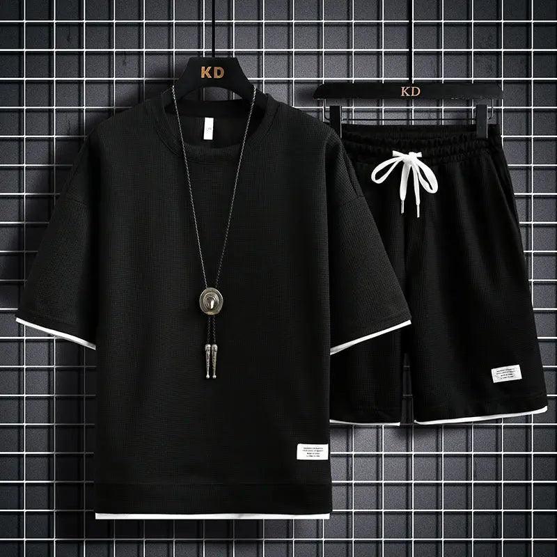 Fashion Solid Color T-Shirt Set - MRC STORETopMy StoreFashion Solid Color T-Shirt Set - MRC STOREMRC STORECJDS147917625YBBlackS