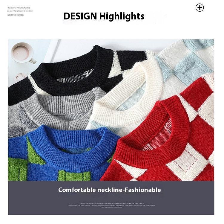 Fashion Trendy Round Neck Sweater - Stylish & Comfortable Cotton Knitwear - MRC STORE