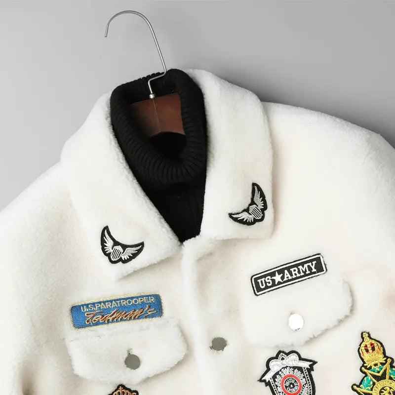 Fashionable White Grain Lamb Fur Jacket - MRC STOREJacketsMy StoreFashionable White Grain Lamb Fur JacketMRC STORECJZP171036311KPBlack2XL