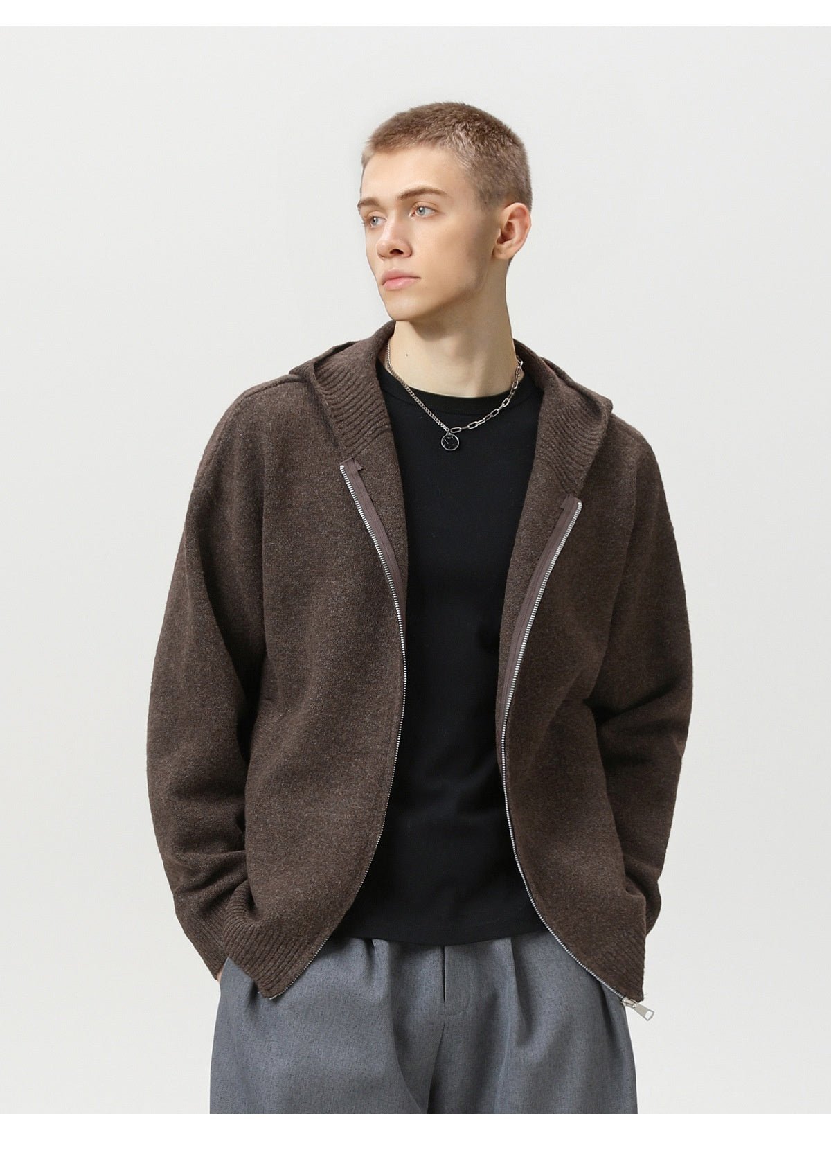 Faux Deer Velvet Retro Knit Hoodie - MRC STOREJacketsMRC STOREFaux Deer Velvet Retro Knit Hoodie MRC STORE MRC STORECJYD259255904DWFlower Gray2XL