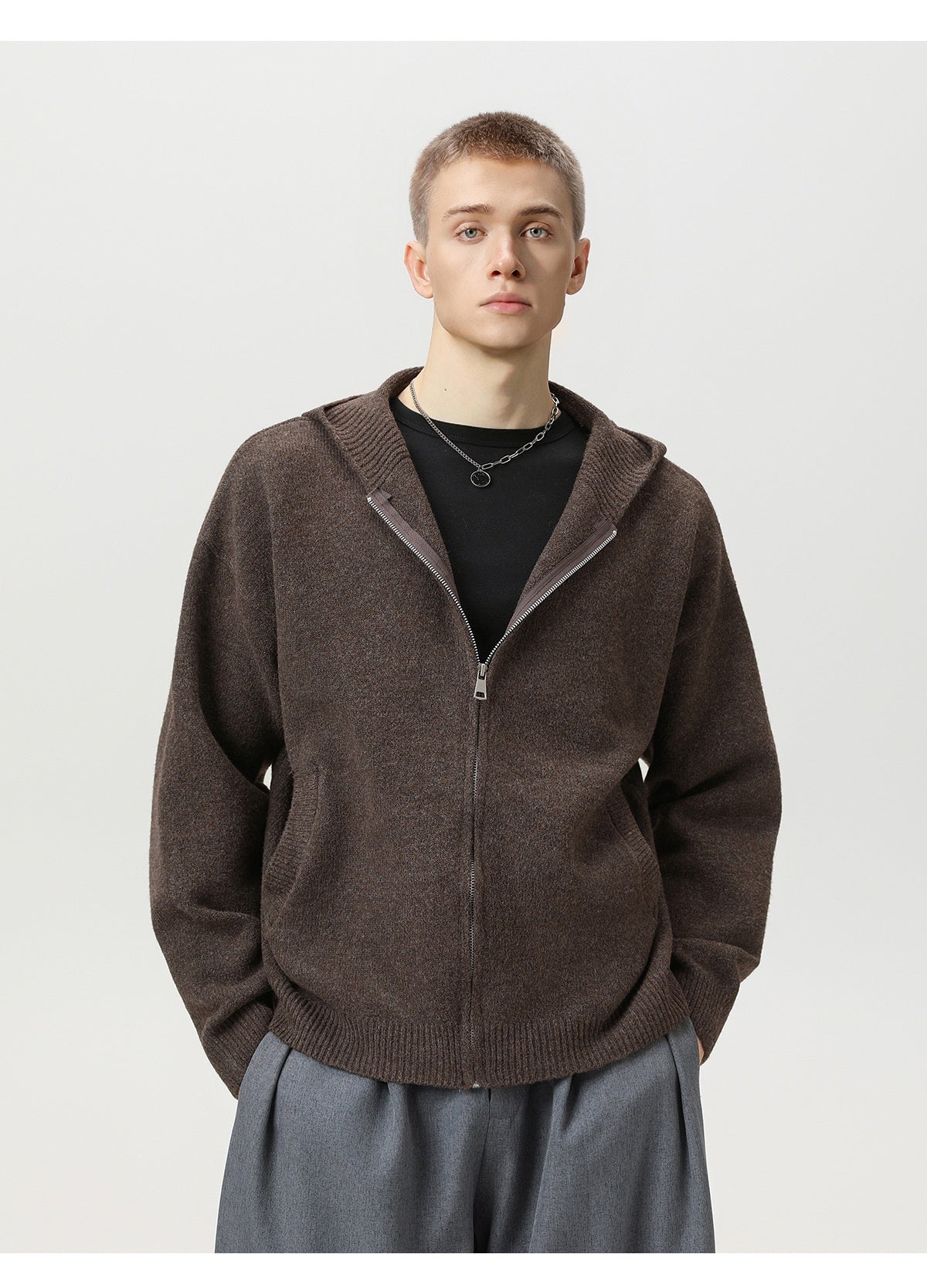 Faux Deer Velvet Retro Knit Hoodie - MRC STOREJacketsMRC STOREFaux Deer Velvet Retro Knit Hoodie MRC STORE MRC STORECJYD259255904DWFlower Gray2XL