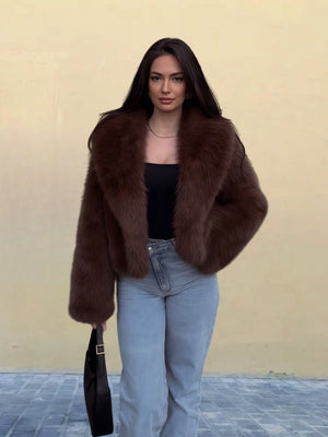 Faux Fur Collar Long Sleeve Winter Coat - MRC STOREJacketsMRC STOREFaux Fur Collar Long Sleeve Winter Coat MRC STORE MRC STORECJYD262134122VEWine RedL