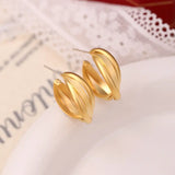 Matte Gold Geometric Ear Studs My Store  13.94