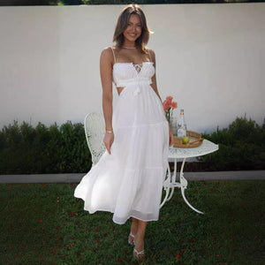 Female Hollow Backless Stitching Big Swing Dress – Elegant Sling Style Dress - MRC STOREDressMy StoreFemale Hollow Backless Stitching Big Swing Dress – Elegant Sling Style Dress - MRC STOREMRC STORECJLY202033531EVBlackL