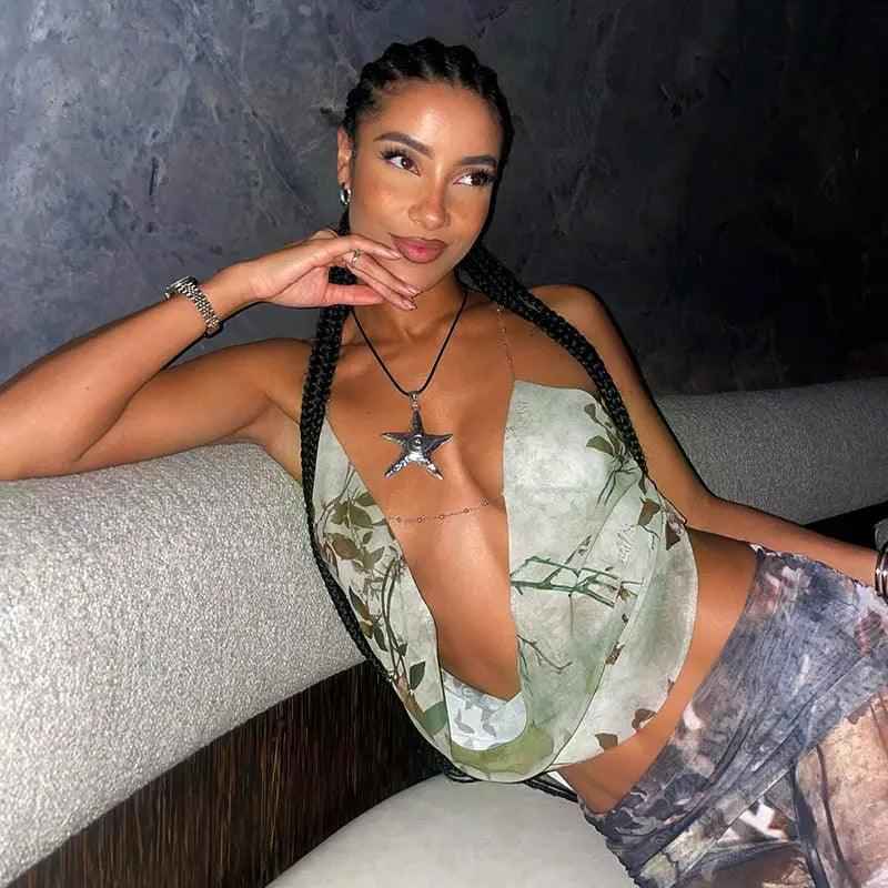 Floral Chain Top - MRC STORETopMRC STOREFloral Chain TopMRC STORECJCS210922203CXLight GreenL