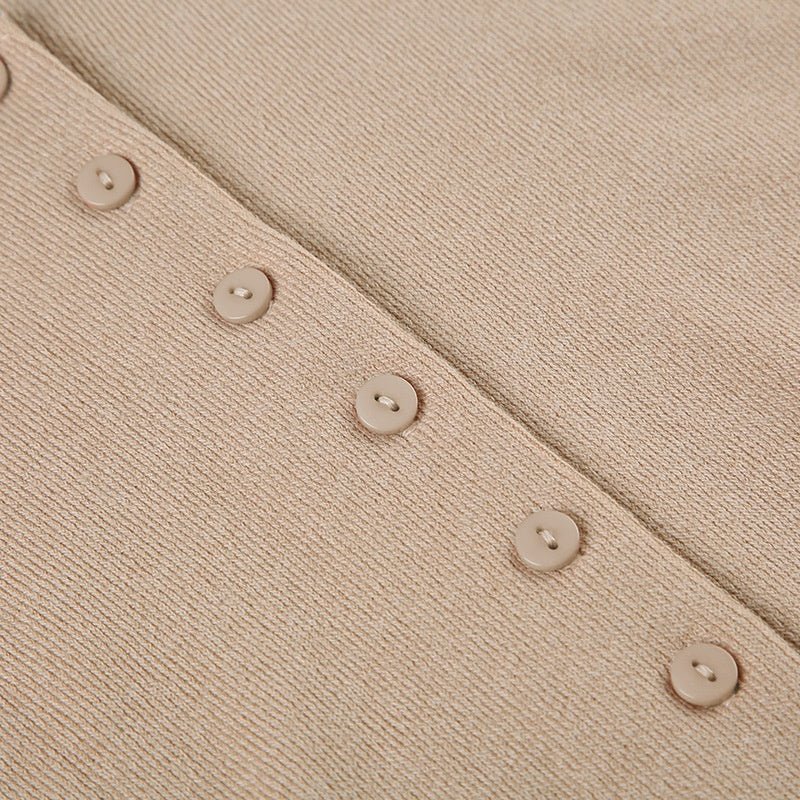 French Romantic Girl Style Base Breasted Knitted Dress - A - Line Skirt - MRC STOREDressMy StoreFrench Romantic Girl Style Base Breasted Knitted Dress - A - Line Skirt My Store MRC STORECJLY232924103CXSkin ColorL