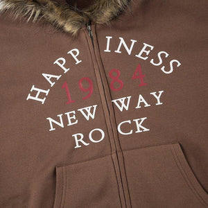 Fur Collar Hooded Sweatshirt – Retro Brown - MRC STOREHoodieMy StoreAmerican Retro Fur Collar Hooded Zipper Sweatshirt for Women - Street Hipster Style in Brown - MRC STOREMRC STORECJWY217064703CXBrownL