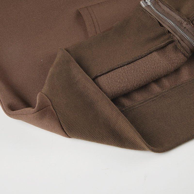 Fur Collar Hooded Sweatshirt – Retro Brown - MRC STOREHoodieMy StoreAmerican Retro Fur Collar Hooded Zipper Sweatshirt for Women - Street Hipster Style in Brown - MRC STOREMRC STORECJWY217064703CXBrownL