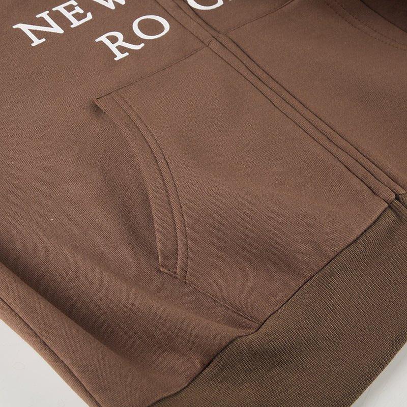 Fur Collar Hooded Sweatshirt – Retro Brown - MRC STOREHoodieMy StoreAmerican Retro Fur Collar Hooded Zipper Sweatshirt for Women - Street Hipster Style in Brown - MRC STOREMRC STORECJWY217064703CXBrownL