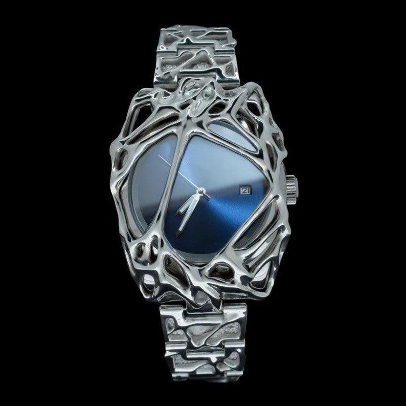 Gothic Stainless Steel Wristwatch - Pipe Style with Sapphire Crystal - MRC STORE