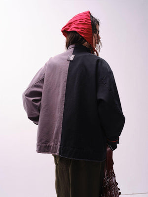 Graffiti Stitching Jacket - MRC STOREJacketsMRC STOREMulti - Element Graffiti Stitching Jacket – Unisex Spring Loose Cotton Jacket - MRC STOREMRC STORECJXZ226730402BYBlack And GrayL