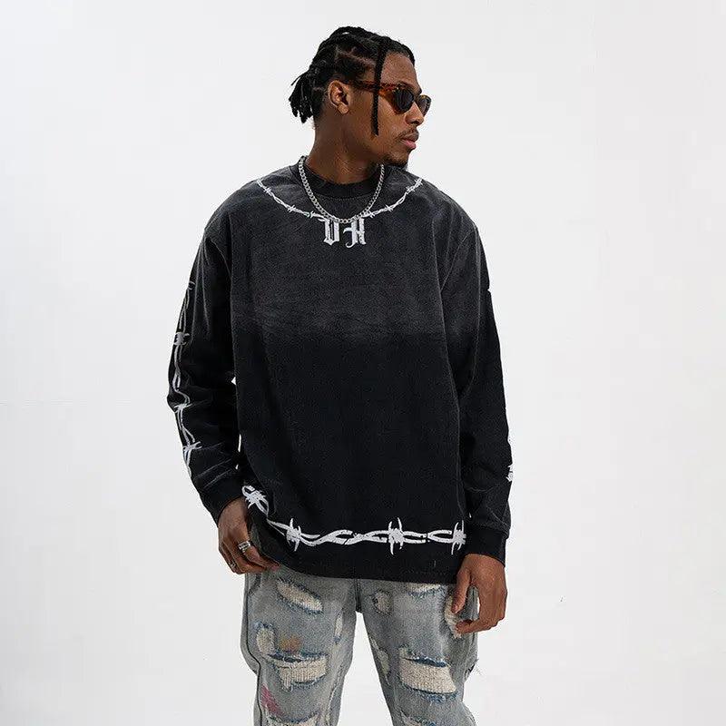 Guochao High Street Gradient Streetwear T-Shirt - MRC STORETopMy StoreGuochao High Street Gradient Streetwear T-Shirt - MRC STOREMRC STORECJYH169189305EVBlack2XL