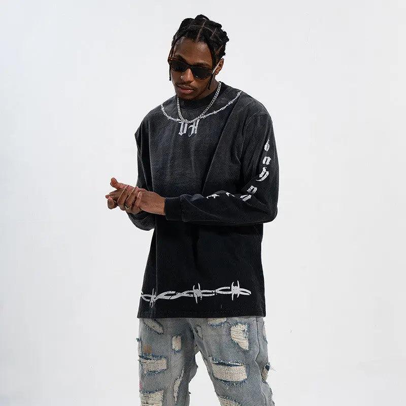 Guochao High Street Gradient Streetwear T-Shirt - MRC STORETopMy StoreGuochao High Street Gradient Streetwear T-Shirt - MRC STOREMRC STORECJYH169189305EVBlack2XL