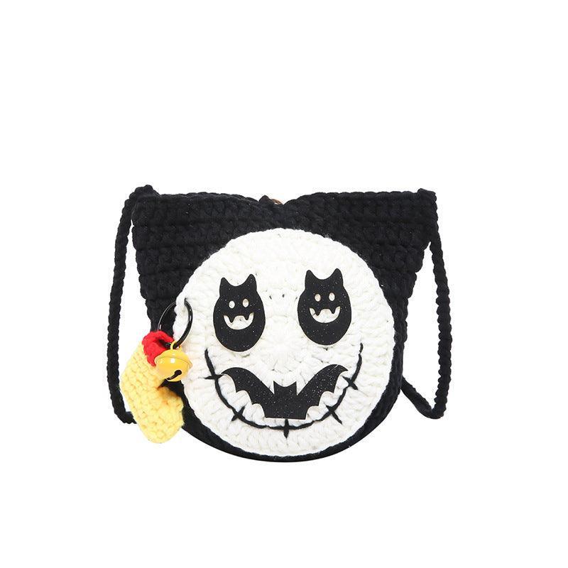 Halloween Handmade Wool Bat & Pumpkin Woven Shoulder Messenger Bag - MRC STOREAccessoriesMy StoreHalloween Handmade Wool Bat & Pumpkin Woven Shoulder Messenger Bag - MRC STOREMRC STORECJNS214772604DWStyle 2 Black