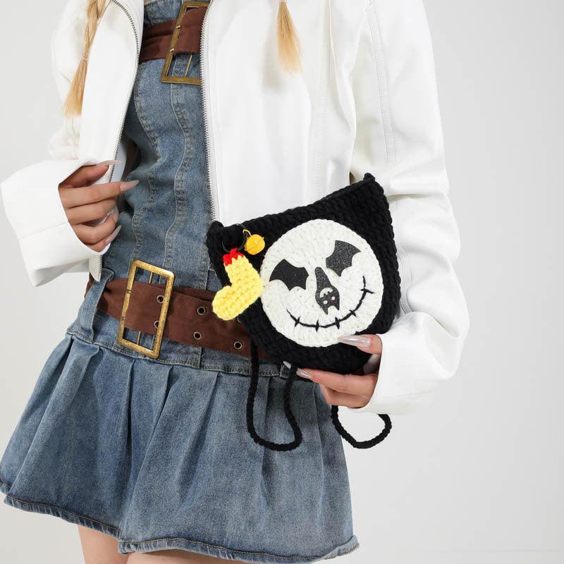 Halloween Handmade Wool Bat & Pumpkin Woven Shoulder Messenger Bag - MRC STOREAccessoriesMy StoreHalloween Handmade Wool Bat & Pumpkin Woven Shoulder Messenger Bag - MRC STOREMRC STORECJNS214772601AZOrange Batwing Style