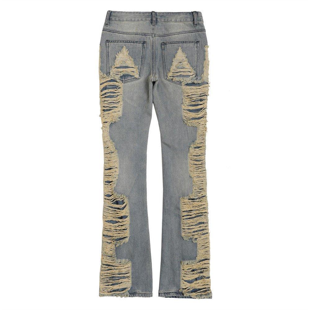 High Street Hand Scratched Whiskering Flare Jeans – Blue Denim - MRC STOREjeansMy StoreHigh Street Hand Scratched Whiskering Flare Jeans – Blue Denim - MRC STOREMRC STORECJNZ156168703CXBlueL