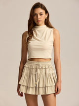 High - Waisted Drawstring Liner Mini Skirt - MRC STORESkirtMRC STOREHigh - Waisted Drawstring Liner Mini Skirt MRC STORE MRC STORECJQZ265648219SHBeigeL