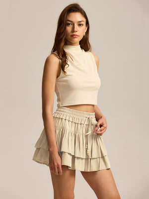 High - Waisted Drawstring Liner Mini Skirt - MRC STORESkirtMRC STOREHigh - Waisted Drawstring Liner Mini Skirt MRC STORE MRC STORECJQZ265648219SHBeigeL