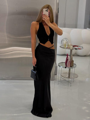 Hollow - Out Bodycon Maxi Skirt – Elegant - MRC STOREskirtMy StoreSolid Color Hollow - Out Bodycon Skirt Maxi Skirt – Elegant Polyester Long Skirt for Sophisticated Commute - MRC STOREMRC STORECJQZ227615812LORedL