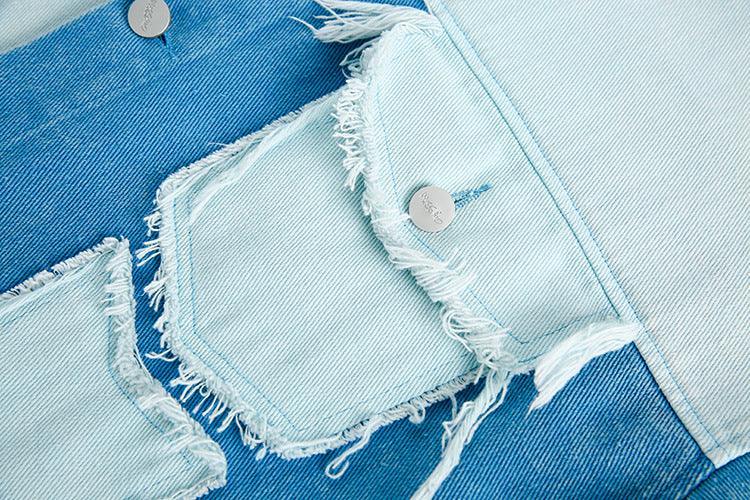 Irregular Color Contrast Patchwork Denim Jacket - MRC STORETopMRC STOREIrregular Color Contrast Patchwork Denim Jacket - Trendy Casual Outerwear - MRC STOREMRC STORECJXZ209847202BYBlueL