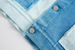 Irregular Color Contrast Patchwork Denim Jacket - MRC STORETopMRC STOREIrregular Color Contrast Patchwork Denim Jacket - Trendy Casual Outerwear - MRC STOREMRC STORECJXZ209847202BYBlueL