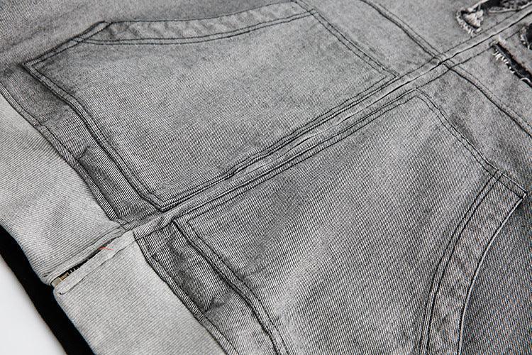 Irregular Stitching Hooded Denim Jacket for Women - MRC STORETopMy StoreIrregular Stitching Hooded Denim Jacket for Women - MRC STOREMRC STORECJXZ211075902BYShadow GrayL