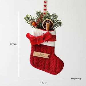 Knitted Christmas Stockings – Festive Decorations for Your Holiday Scene Layout - MRC STOREAccessoriesMy StoreKnitted Christmas Stockings – Festive Decorations for Your Holiday Scene Layout - MRC STOREMRC STORECJYS216023602BYRed Bow Decorative Socks