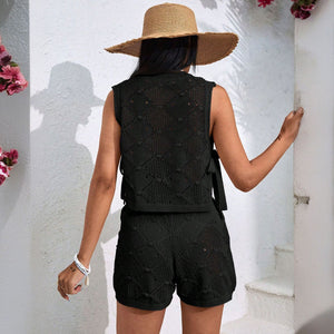 Knitted Vest Set - Seaside Loose - MRC STOREsetMy StoreWomen’s Knitted Vest Set - Seaside Loose My Store MRC STORECJYD233213003CXBlackL