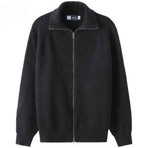 Korean Loose Turtleneck Zip - Up Knit Cardigan - MRC STORESweaterMRC STOREKorean Loose Turtleneck Zip - Up Knit CardiganMRC STORECJYD263219614NMBlack2XL