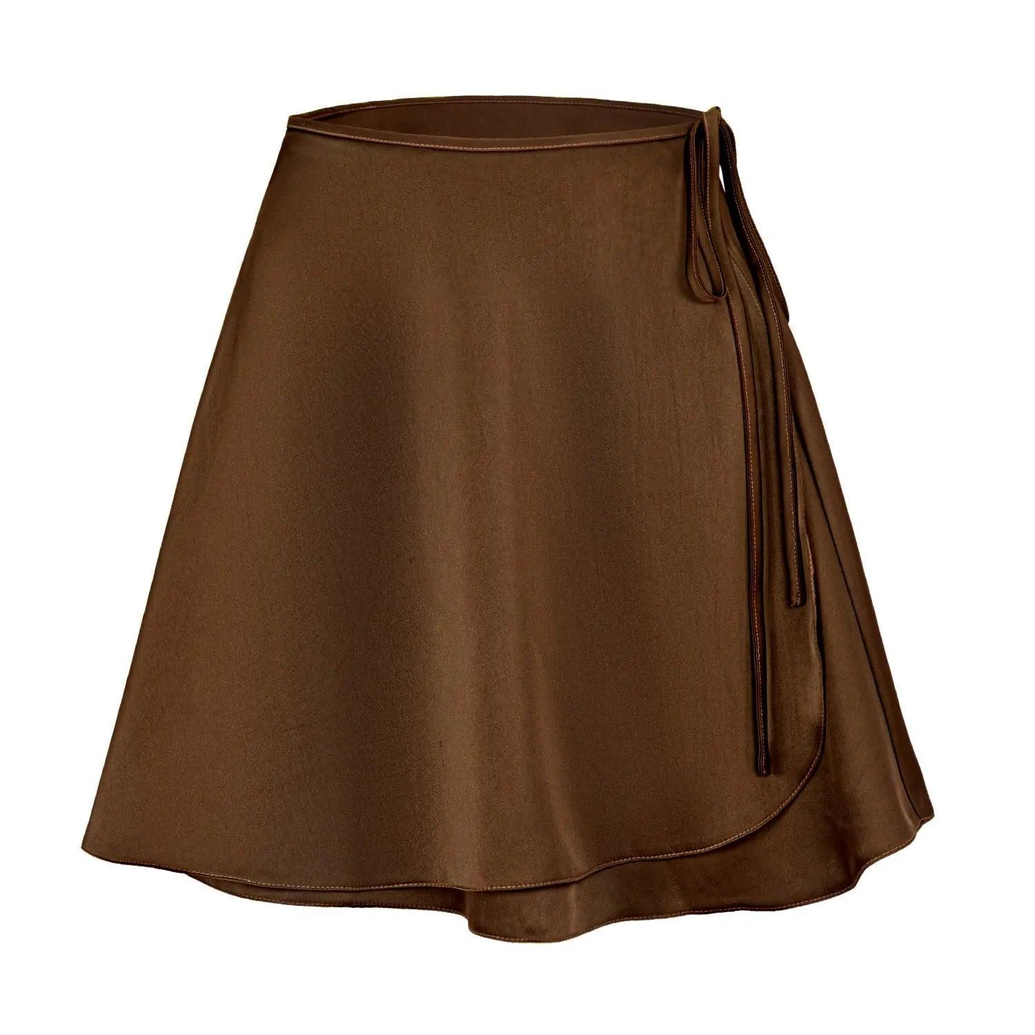Lace up A - Line Skirt - MRC STOREbottomsMy StoreLace up A - Line Skirt - MRC STOREMRC STORECJQZ208173607GTBrownL