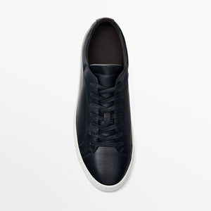 Lace - Up Leather Casual Sneakers - MRC STOREShoesMRC STOREBlack leather sneaker on a white backgroundMRC STORECJYD254652407GTBlack Leather39