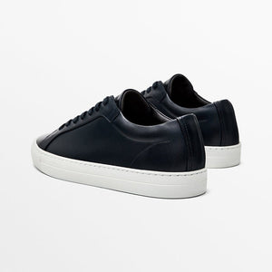 Lace - Up Leather Casual Sneakers - MRC STOREShoesMRC STORELace - Up Leather Casual Sneakers MRC STORE MRC STORECJYD254652407GTBlack Leather39