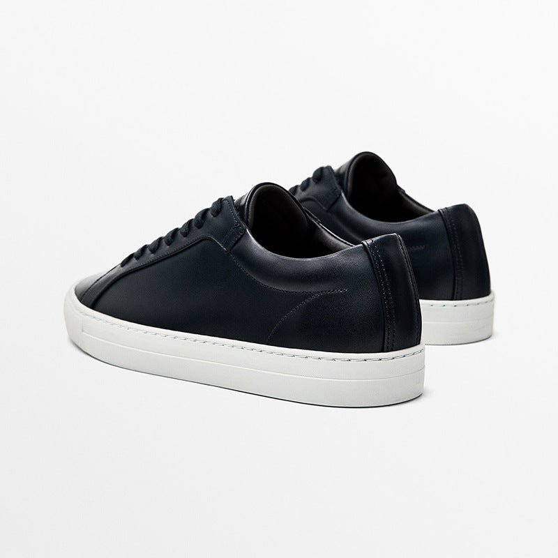 Lace - Up Leather Casual Sneakers - MRC STOREShoesMRC STORELace - Up Leather Casual Sneakers MRC STORE MRC STORECJYD254652407GTBlack Leather39