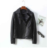 Lapel Small Leather Coat - MRC STORETopMy StoreLapel Small Leather CoatMRC STORECJYD210865803CXBlack Zipper2XL