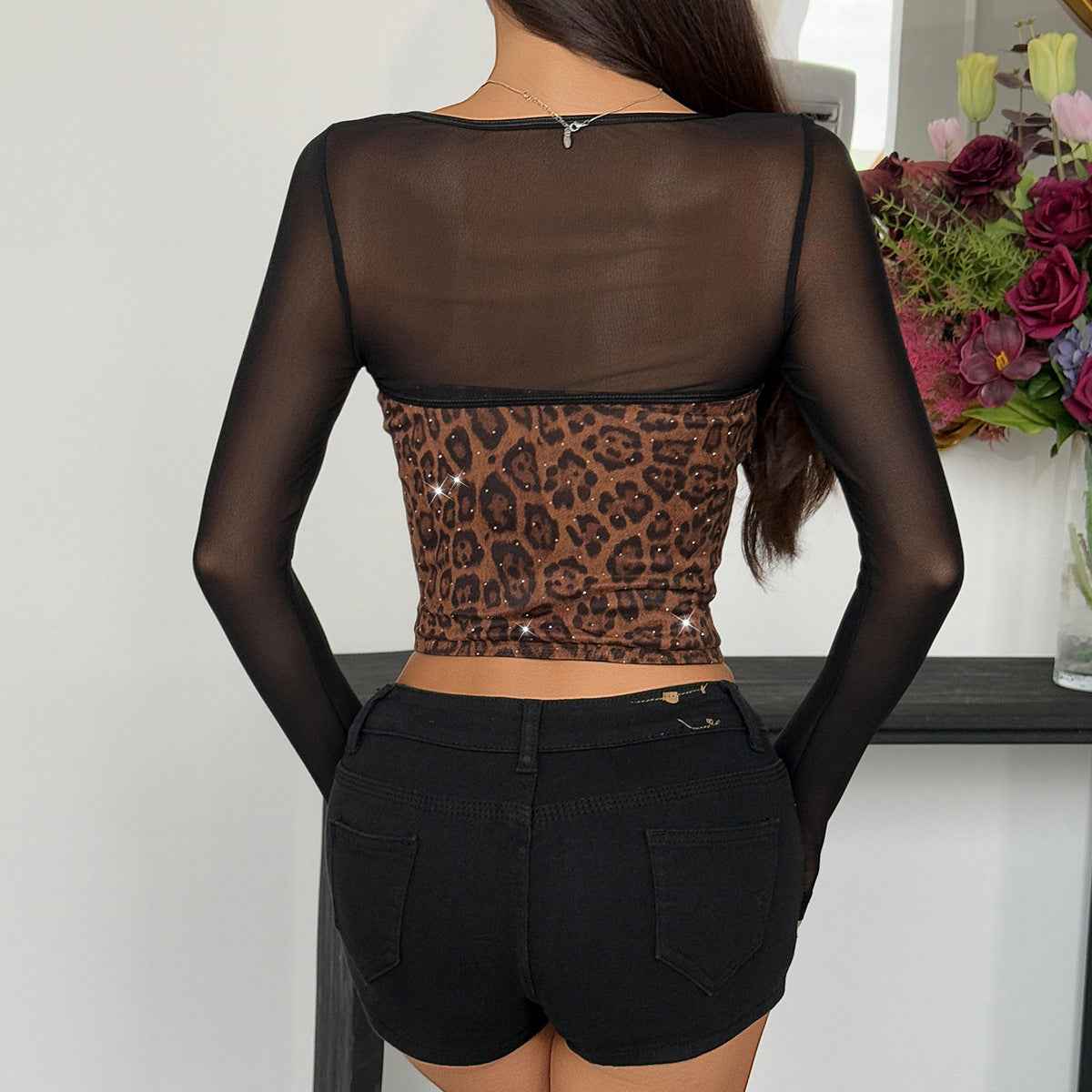 Leopard Print Fishbone Corset Slim Top - MRC STORELong SleeveMRC STORELeopard Print Fishbone Corset Slim TopMRC STORECJCS264066303CXBrown Leopard PrintL