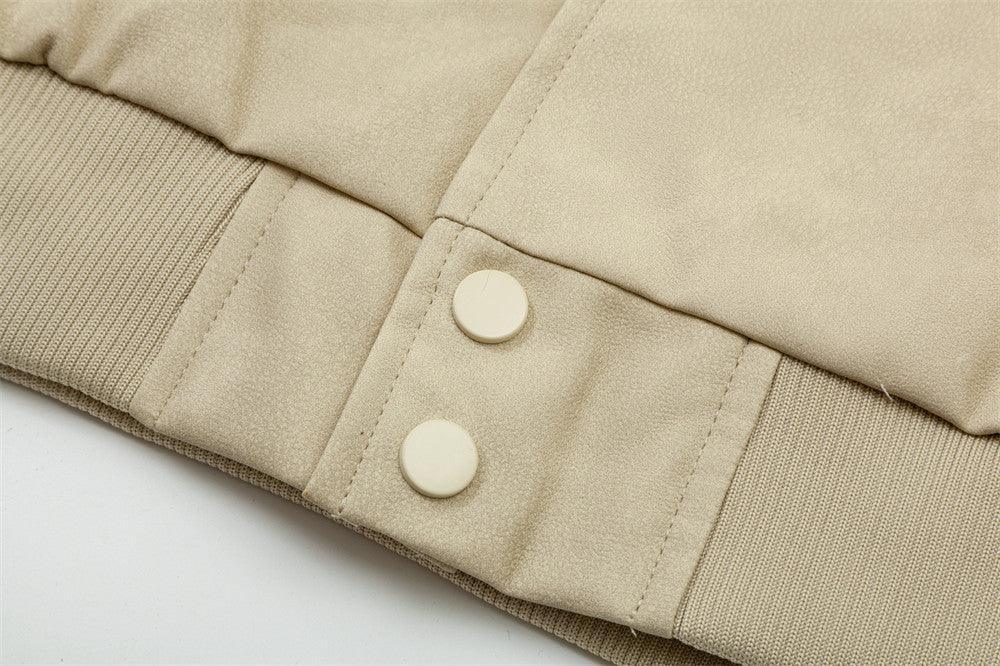 Letter Embroidery Creative Biker's Leather Jacket - MRC STORETopMy StoreLetter Embroidery Creative Biker's Leather Jacket - MRC STOREMRC STORECJYD211097205EVApricotL