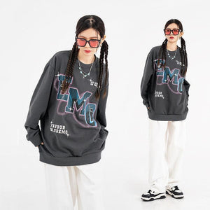 Letter Print Crew Neck Sweater – Long Sleeve - MRC STORESweaters & HoodiesMy StoreFashion Letters Printed Long Sleeve Crew Neck Sweater - Hip Hop Style Pullover in Black & Gray - MRC STOREMRC STORECJWY197826802BYBlackL