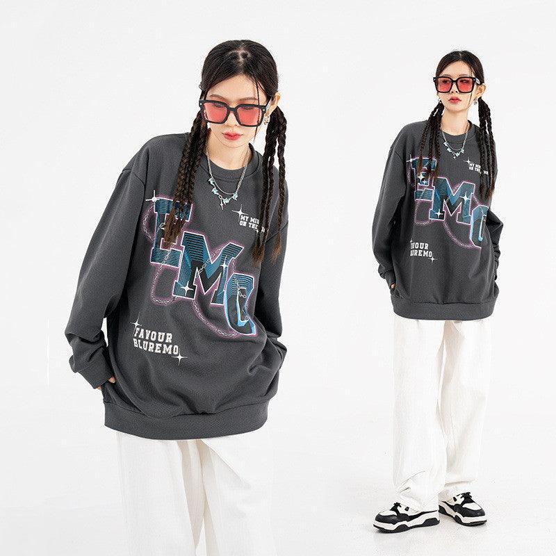 Letter Print Crew Neck Sweater – Long Sleeve - MRC STORESweaters & HoodiesMy StoreFashion Letters Printed Long Sleeve Crew Neck Sweater - Hip Hop Style Pullover in Black & Gray - MRC STOREMRC STORECJWY197826802BYBlackL