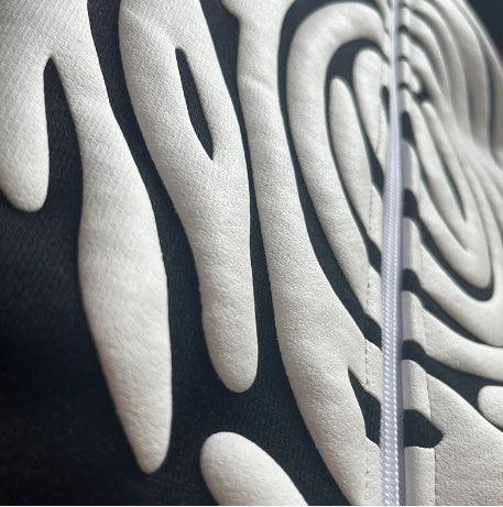 Letter Print Foam Zipper Hooded Sweatshirt - MRC STORETopMy StoreLetter Print Foam Zipper Hooded Sweatshirt - MRC STOREMRC STORECJWY211707802BYBlackL