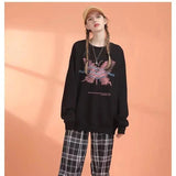 Loose Fit Animal Print Sweater - MRC STORETopMy StoreLoose Fit Animal Print Sweater - MRC STOREMRC STORECJWY199390415OLBlackL