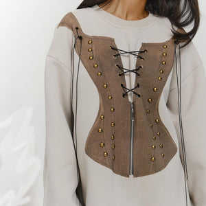 Loose Fit Contrast Color Round Neck Sweater - Casual Long Sleeve Cotton Knit - MRC STORESweaters & HoodiesMy StoreLoose Fit Contrast Color Round Neck Sweater - Casual Long Sleeve Cotton Knit - MRC STOREMRC STORECJWY196956903CXLS3555 ApricotL