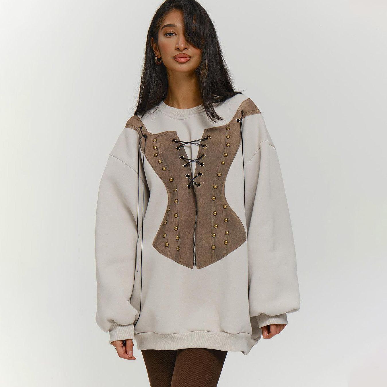 Loose Fit Contrast Color Round Neck Sweater - Casual Long Sleeve Cotton Knit - MRC STORESweaters & HoodiesMy StoreLoose Fit Contrast Color Round Neck Sweater - Casual Long Sleeve Cotton Knit - MRC STOREMRC STORECJWY196956903CXLS3555 ApricotL