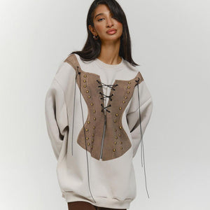 Loose Fit Contrast Color Round Neck Sweater - Casual Long Sleeve Cotton Knit - MRC STORESweaters & HoodiesMy StoreLoose Fit Contrast Color Round Neck Sweater - Casual Long Sleeve Cotton Knit - MRC STOREMRC STORECJWY196956903CXLS3555 ApricotL