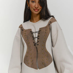 Loose Fit Contrast Color Round Neck Sweater - Casual Long Sleeve Cotton Knit - MRC STORESweaters & HoodiesMy StoreLoose Fit Contrast Color Round Neck Sweater - Casual Long Sleeve Cotton Knit - MRC STOREMRC STORECJWY196956903CXLS3555 ApricotL