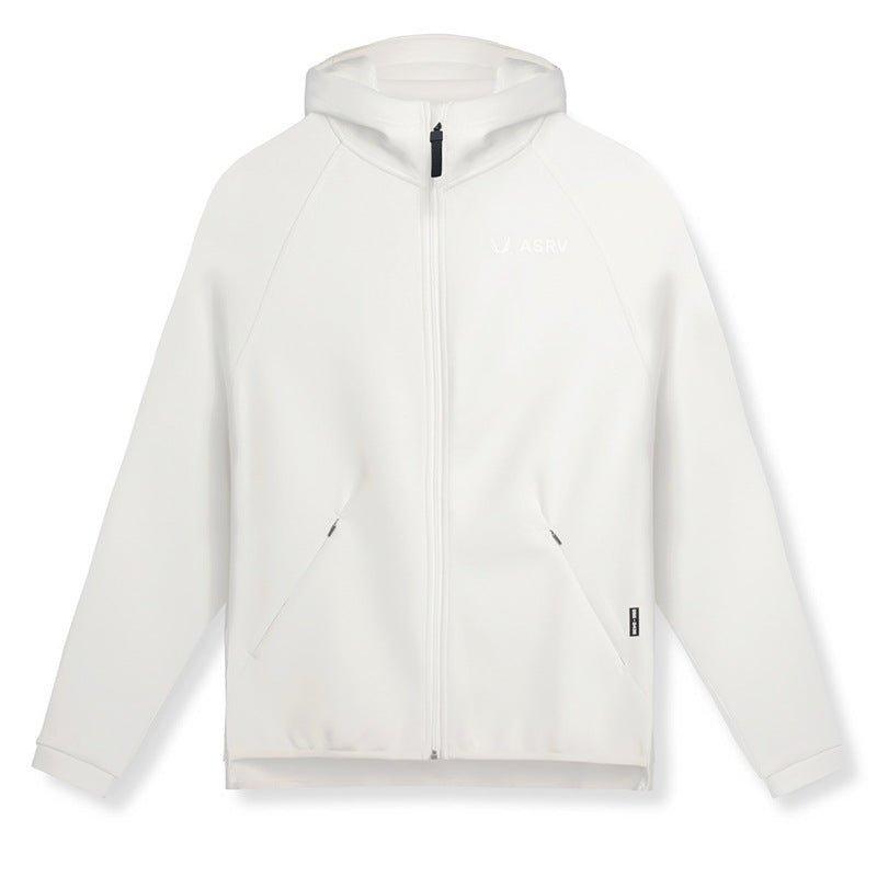 Loose Fit Cotton Hoodie with Zipper and Hood – Available in White, Gray, and Black - MRC STORE